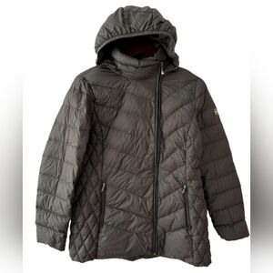 MICHAEL KORS Hooded Goose Down Nylon Puffer Coat